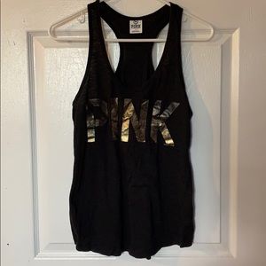 Racer back, black PINK tee